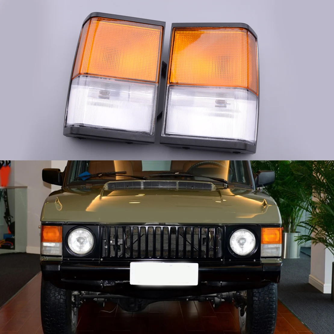 1Pair Front Classic Indicator Side Corner Flasher Turn Signal Light ...