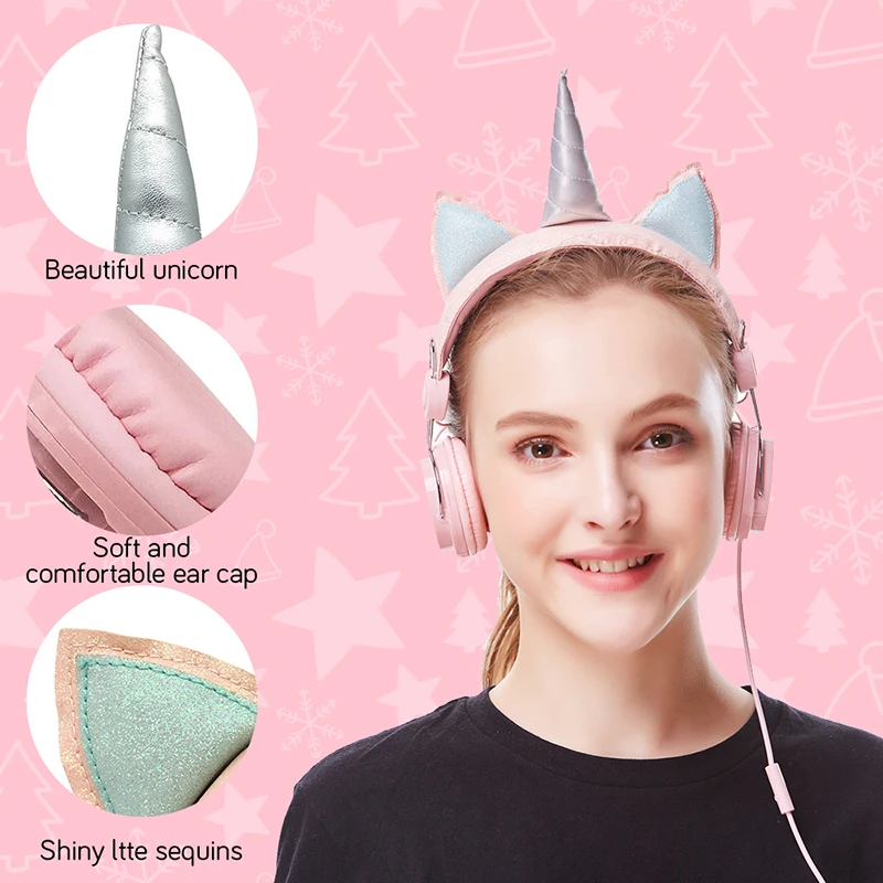 [New Arrival] Baby Pink & Mint Unicorn Headphones/Headset/Earphones