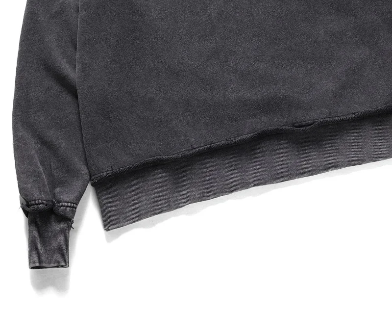 QoolXCWear зимние мужские хип хоп однотонные черные толстовки Осень вниз плеча Kanye толстовки уличная одежда верхняя одежда L063