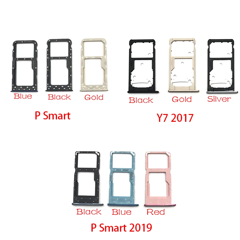 10 шт./лот Micro Nano SIM держатель для карт лоток адаптер держателя слота Разъем для huawei Y7 Y6 Pro P Smart