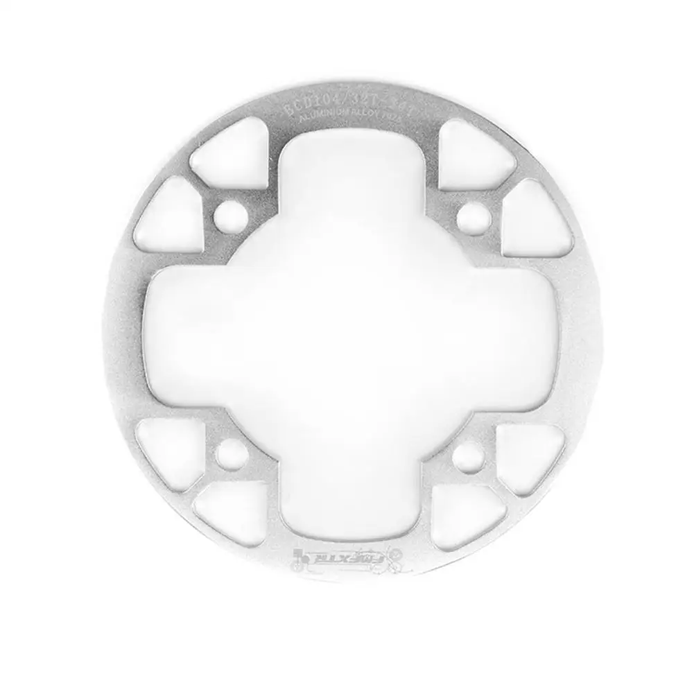 32 to 34T silver Велосипедная Звездочка для горного велосипеда MTB 104bcd 32 34 36 38 40 42T защита коленчатых колес с одной пластиной из алюминиевого сплава - Цвет: 32 to 34T silver