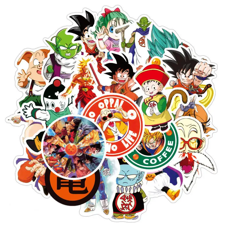 50 шт. наклейка Dragonball для скрапбукинга супер Saiyan из ПВХ чемодана и ноутбука | Дом