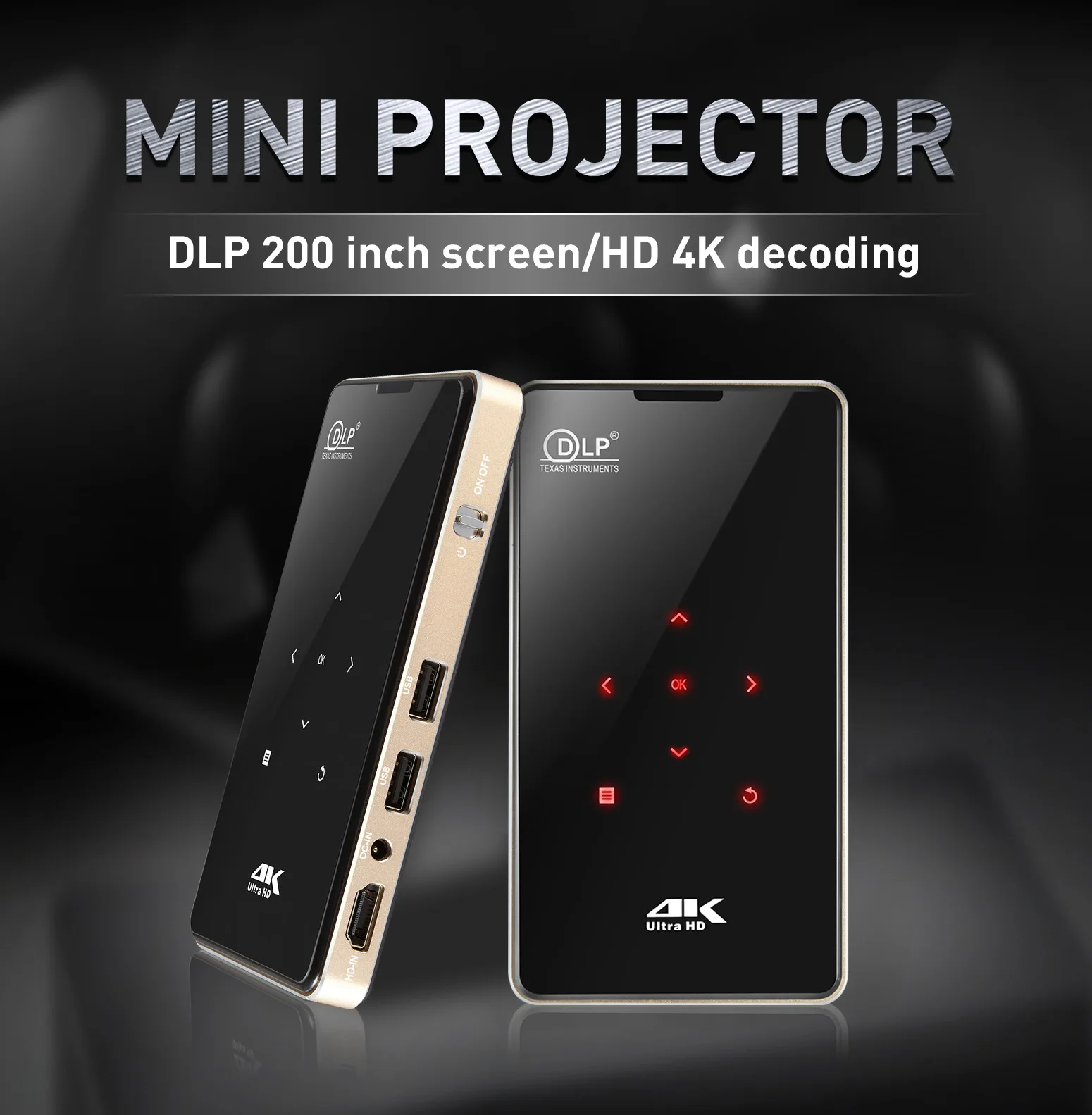 

New Style Micro P09 Mobile Phone Projector 1080P High-definition Wireless WiFi Android Smart Mini Projector