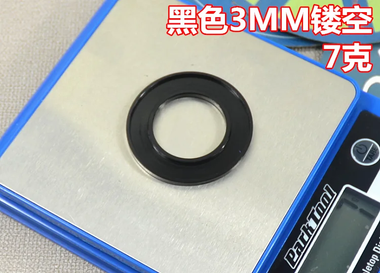 black 3mm 1 шт. сплав для велосипедной гарнитуры 2 мм 3 мм 5 мм 12 мм для складного велосипеда 44 мм Запчасти для велосипедной гарнитуры - Цвет: black 3mm