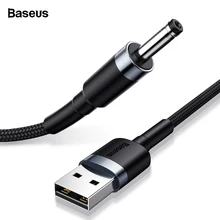 Baseus USB для постоянного тока 3,5 мм кабель питания USB A штекер 3,5 разъем зарядный кабель для концентратора USB вентилятор лампа динамик DC адаптер питания кабель 1 м