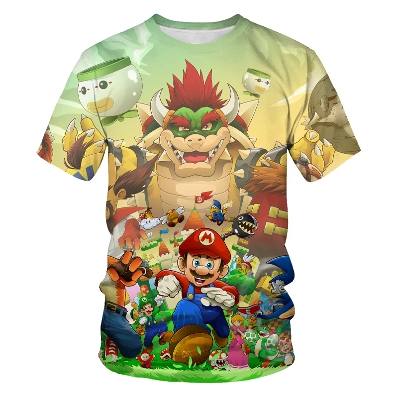 

2021 summer new men's T-shirt 3D printing T-shirt animal pattern children's T-shirt parent-child wear material soft and comforta