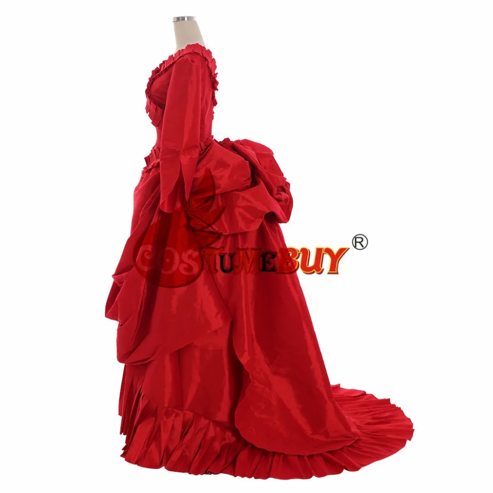 Costumebuy викторианское средневековое рококо готическое Ретро бальное платье Антуанетта женское Королевское Платье принцессы красное роскошное на заказ