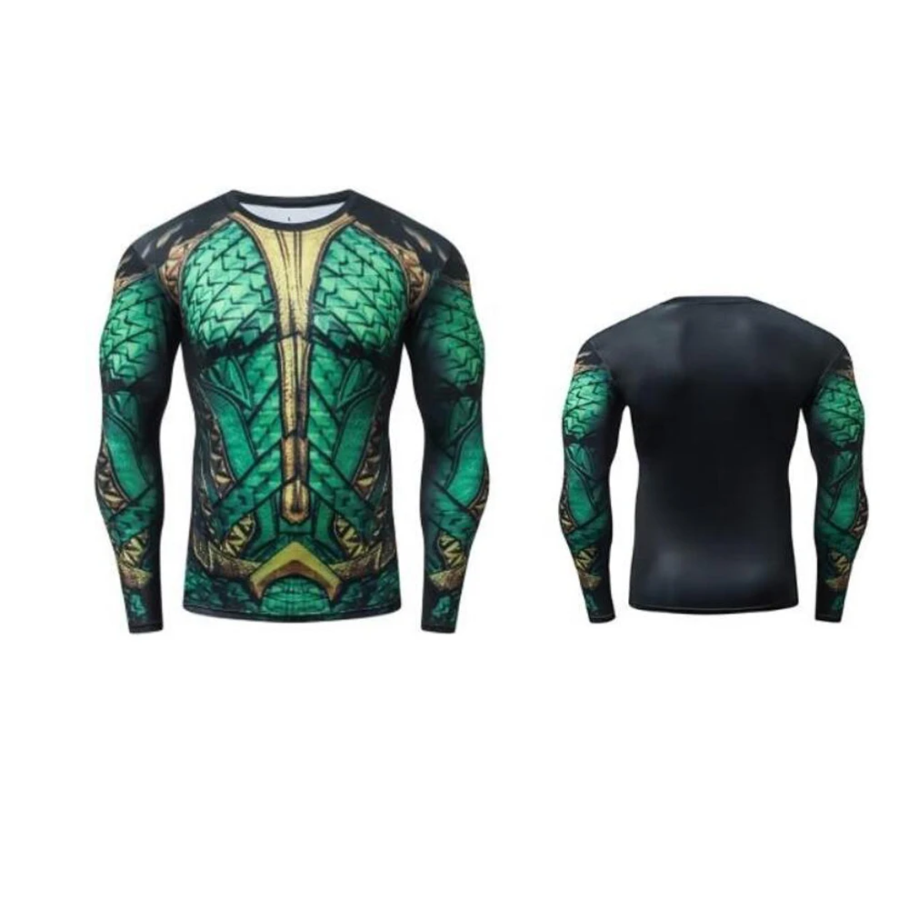 Aquaman Cosplay Tee T Shirt Casual Tshit 3D Printed Compression Long Sleeve  Fitness Gym T-shirts For Men Cosplay Top Costume - AliExpress, image size:1000x1000