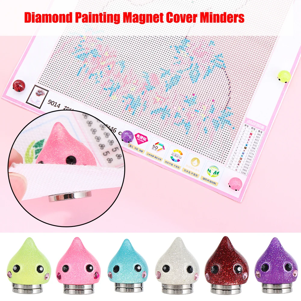 Lovely Glitter Drop Magnet Cover Minders for Parchment Paper Cover Holder DIY Diamond Painting Accessories Diamond Painting Tool