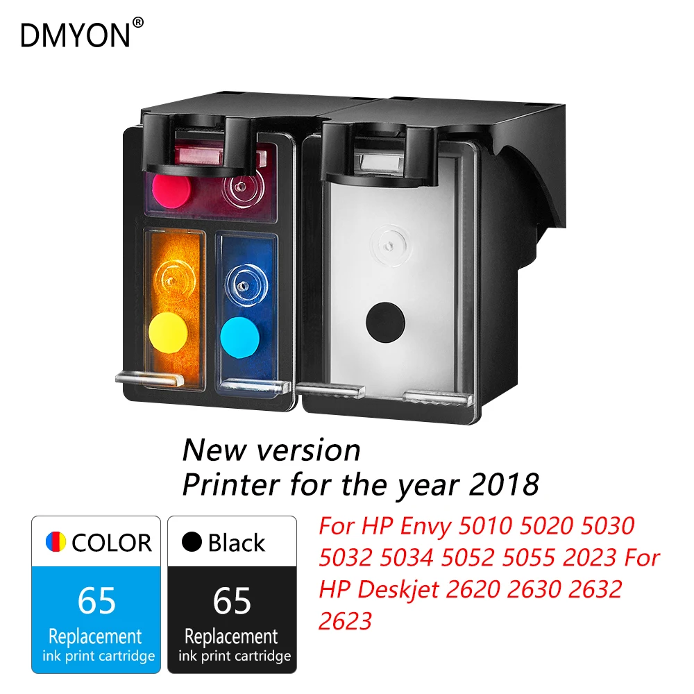 DMYON 65XL чернильный картридж новая версия принтер совместимый с Hp 65 чернилами Hp Deskjet 5010 5020 5030 5032 5034 5052 5055 принтеры