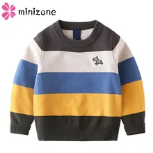 Свитер для младенцев; Новинка года; Повседневные свитера в полоску для мальчиков; зимний теплый вязаный пуловер; детская одежда для маленьких девочек; топ для малышей 0-4 лет
