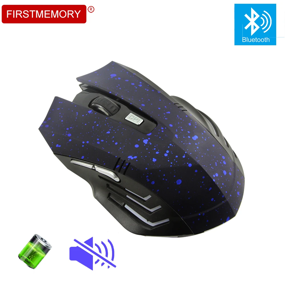 Беспроводная Bluetooth мышь перезаряжаемая эргономичная игровая 1600DPI оптическая с