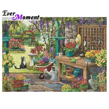 

Ever Moment Diamond Painting Kits Garden Mosaic Making Diamond Embroidery Full Square Resin Drills DIY Craft Decoration 4Y613