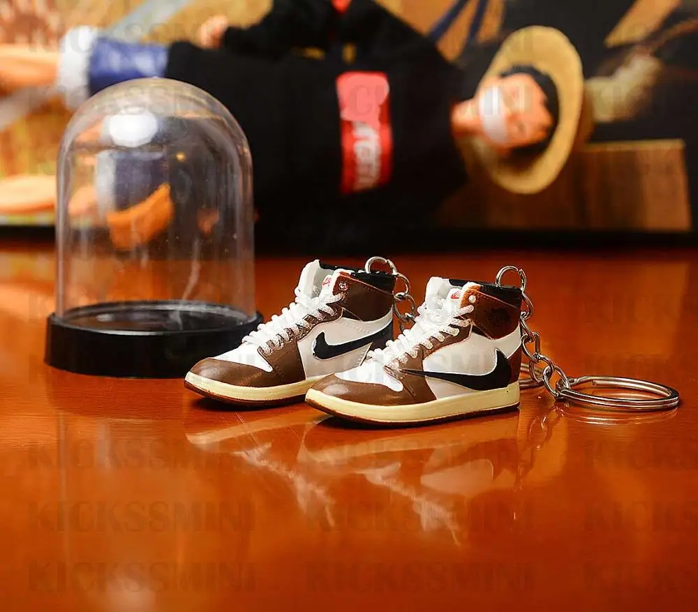 a pair w metal ring Дропшиппинг aj1 Chicago «не для перепродажи Красный» брелок в виде кроссовка Air Jordan 1 3D мини-кроссовки, запатентованный спортивный обувной брелок с кроссовком - Цвет: a pair w metal ring