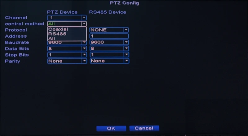 8mp 4k ahd dvr PTZ menu picture