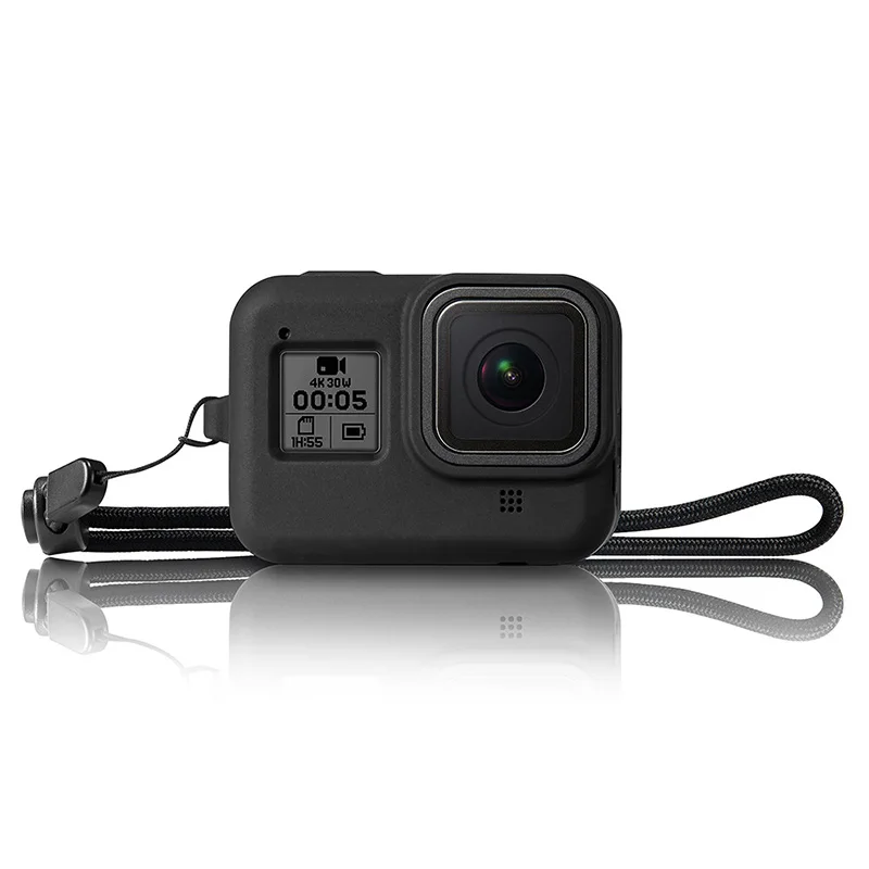 Защитный силиконовый чехол с ремешком для GoPro Hero 8 аксессуары для спортивной камеры