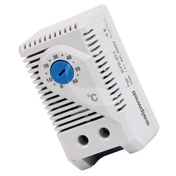 

0~60 Degree Mechanical Thermostat PC Material Adjustable Temperature Sensor Controller Switch for PTC Heater, Cooling Fan, etc.