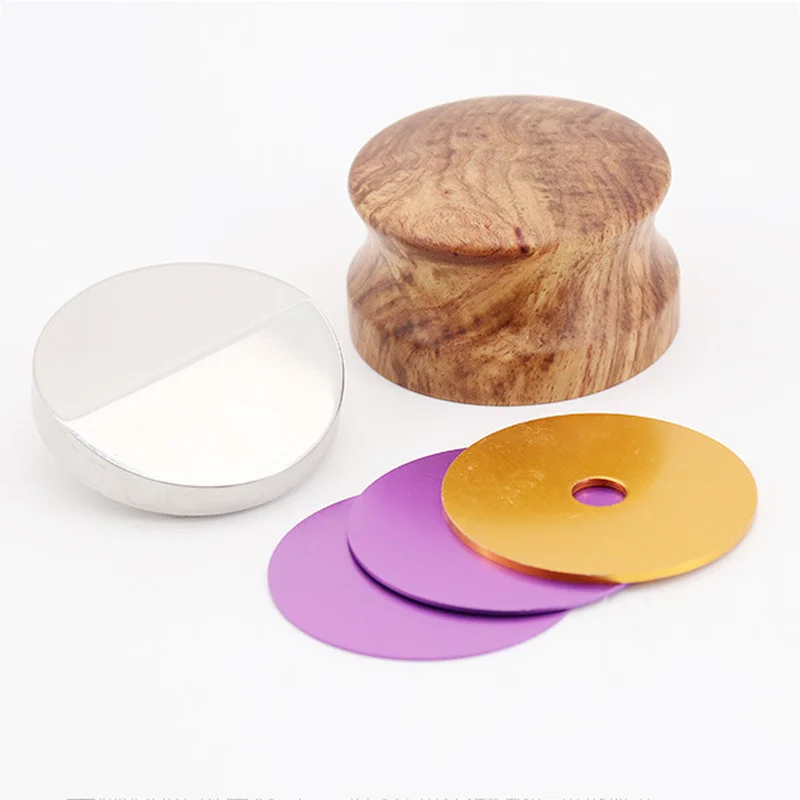 US $22.28 58mm Adjustable 304 Stainless Steel Coffee Espresso T er Convex Four Angled Slopes Base Thread Distribution Tools