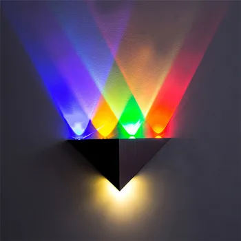

5W Led wall lamp bedroom home lighting fixture wall lamp aluminum body triangle wall lamps WF1017