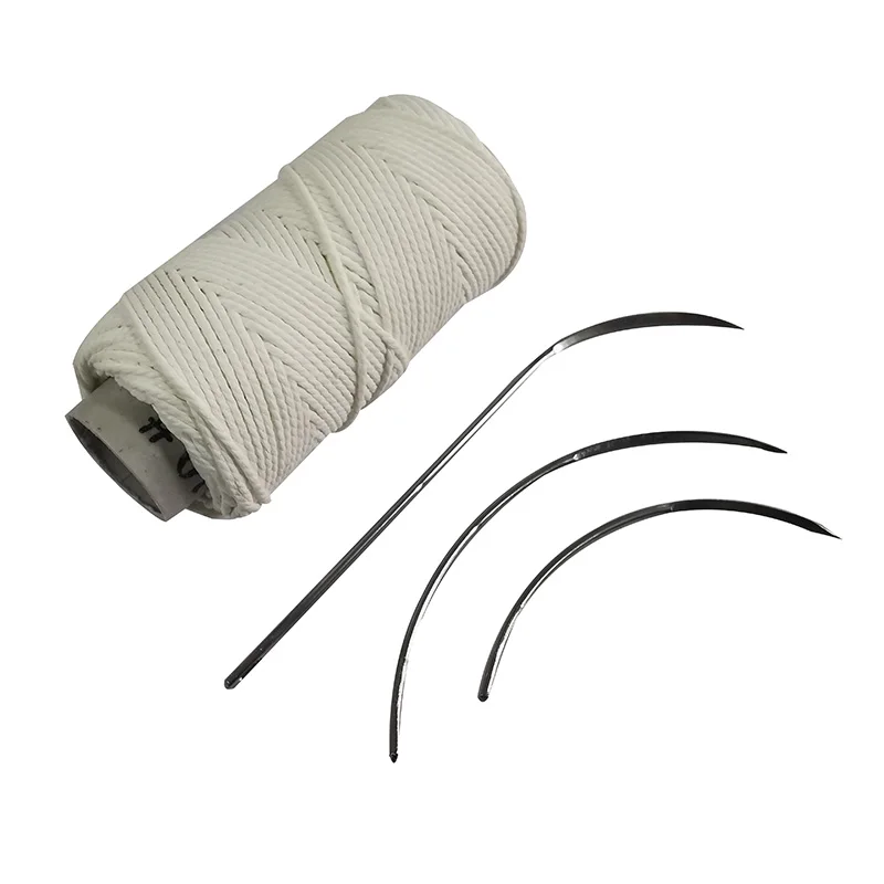 SUTURA QUIRÚRGICA hilo 1 Uds aguja quirúrgica 10 Uds cirugía veterinaria equipo aguja de sutura hilo Animal alimentación de mascotas