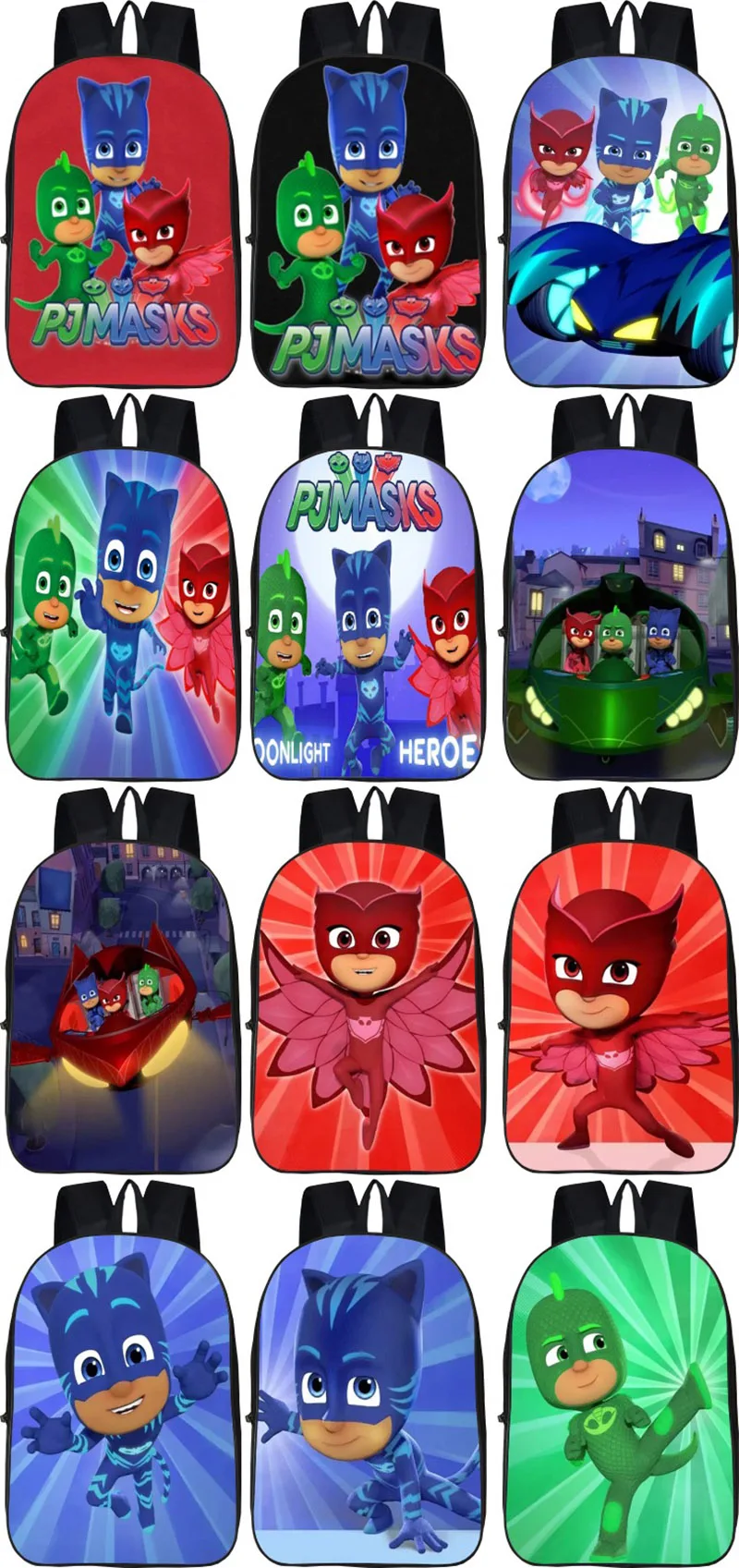 Pj Маски мультфильм унисекс школьный рюкзак Pj маска Juguete Catboy Owlette Gekko фигурки студенческий рюкзак S67