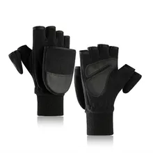 Черный флип-чехол для путешествий на открытом воздухе для пеших прогулок для рыбалки DSLR SLR камера перчатки для фотосъемки зимние теплые противоскользящие половинчатые пальцы