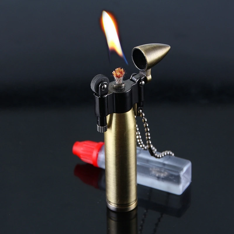 Mini Bullet Petrol/Petroleum/Kerosene Lighters Cigarette Cigar Pipe Gadgets for Men Gift Smoking Accessories Unusual Lighters