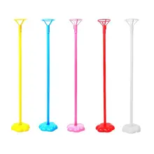 1 ชุดดอกไม้ฐานตารางเดสก์ท็อปผู้ถือถ้วย Stick Stand จัดงานแต่งงานวันเกิดทารกอาบน้ำตกแต่งฟอยล์บอล...(China)