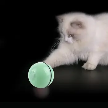 

Pet Cat Toy Interactive Ball USB Rechargeable LED Light Flashing Rolling Funny Cat Ball Pet Toy^