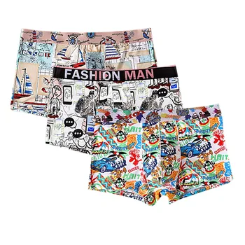 

3pcs Set Mens Boxer Cotton Underpants Knickers Sexy Shorts Underwear Masculina Mens Underwear Underpants Sexy Clothes Shorts