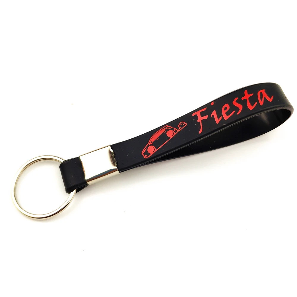 BLACK RED Силиконовая эмблема знак, наклейка на автомобиль брелок для Ford Fiesta ST RS MK2 MK3 MK4 2009 2010 2011 2012 2013 автомобильный Стайлинг авто - Название цвета: BLACK RED