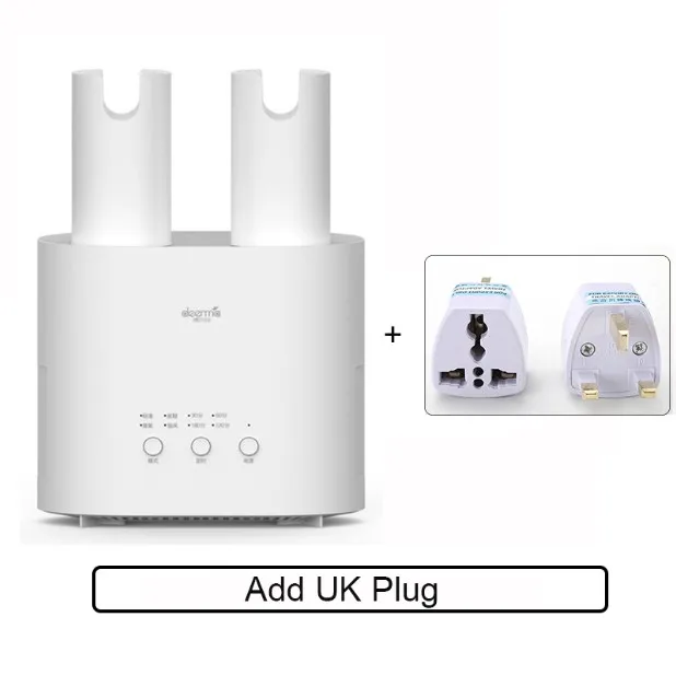 add UK plug Xiaomi Deerma сушилка для обуви DEM-HX20 DEM-HX10 многофункциональная интеллектуальная Выдвижная многофункциональная стерилизация u-образная сухая обувь - Цвет: add UK plug