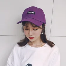 Новая хлопковая бейсболка для женщин, девушек, студентов, Солнцезащитная шляпа для путешествий, покупок, фиолетовая, черная, белая