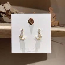 

Shell resin butterfly earrings fashion temperament S925 silver needle stud earrings women's earrings jewelry accessories gifts