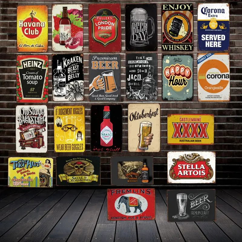 

[ DecorMan ] HAVANA BEER WHISKEY TIKI BAR Metal Signs Custom wholesale Metal Paintings PUB Decor LT-1783