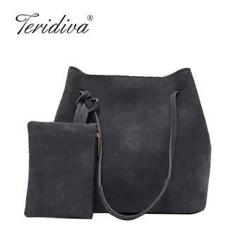 

Vintage Nubuck Leather Bags 2019 Larger Totes Women Crossbody Bags All-match Faux Suede Shoulder Bag Motorcycle Messenger Bags
