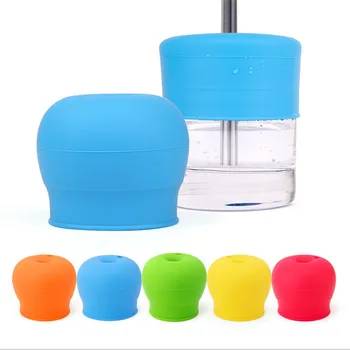 

Silicone Spill-Proof Sippy Cup Lid Cup Cover Leakproof Glass Lids For Children Kids Stretchable Proof Leak Straw Cup Cover Drink