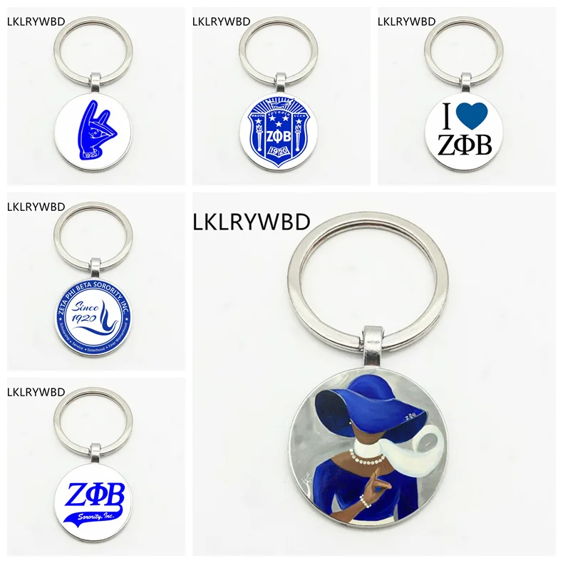 Брелок ZETA PHI BETA буква ZPB греческая табличка с названием художественная живопись