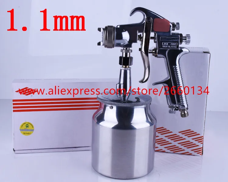 Suction 1.1mm Гравировальный JGX-502 из нержавеющей стали Профессиональный Краскораспылитель гравитационная подача 1,1 мм 1,4 мм 1,7 мм с чашкой 400 мл - Цвет: Suction 1.1mm
