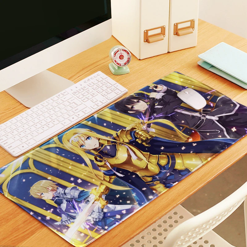 Anime Sword Art Online Yuuki Asuna Gaming Mouse Pad Mat SAO Kazuto Ergonomic Rubber Mousepad Cosplay Props