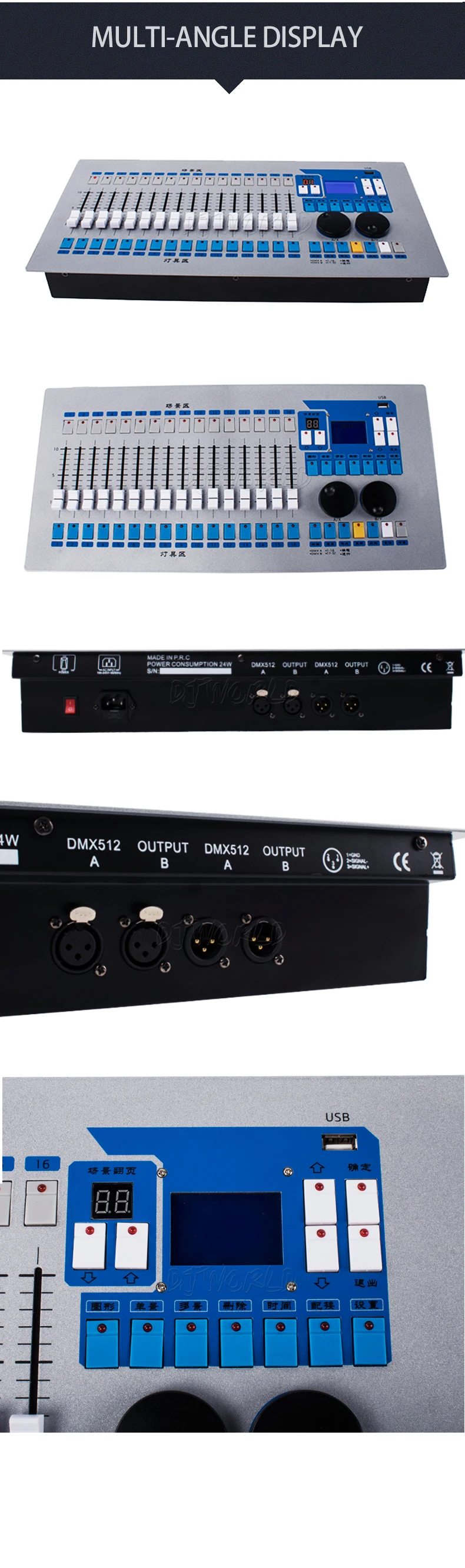 Djworld 192b DMX консоль DMX512 DJ контроллер сценический эффект осветительное профессиональное оборудование для светодиодный Par движущийся головной свет COB