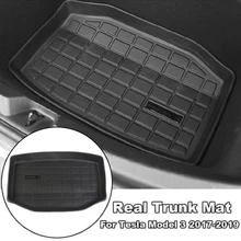 1 шт. TPE автомобильный поднос багажника коврик нескользящий для Tesla модель 3- Автомобильный задний коврик багажника автомобильные аксессуары