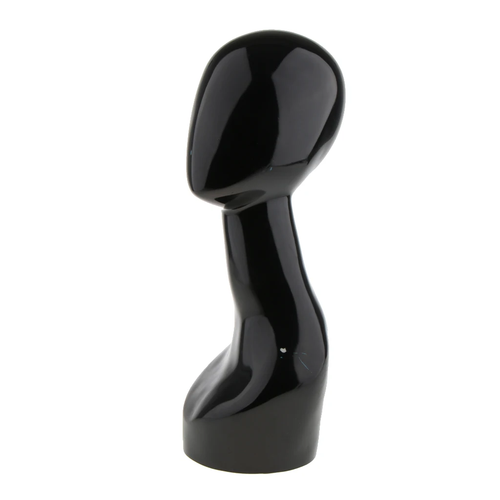 Long Neck Female Mannequin Head Hair Wigs Hat Jewelry Display Model Blue Black
