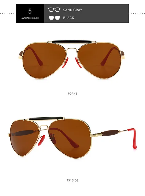 LVVKEE классические модные мужские женские очки для вождения очки пилота oculos синий ретро мужской G15 поляризованные линзы лучи красный синий 3026 - Цвет линз: C5