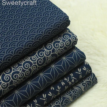 

Cotton and linen Fabric Japanese style Ethnic printed Cloth for DIY Handmade Sewing Patchwork Needlework Baby Kid Apparel Tissu