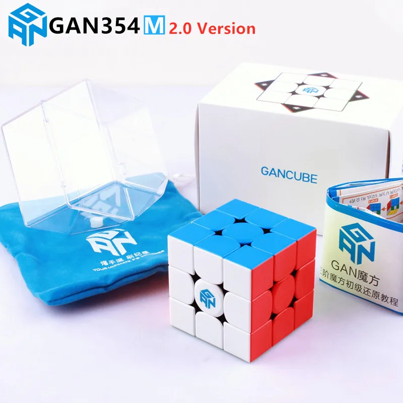 Gan354 M 3x3x3 Магнитный скоростной магический куб без наклеек Gan 354 Профессиональный