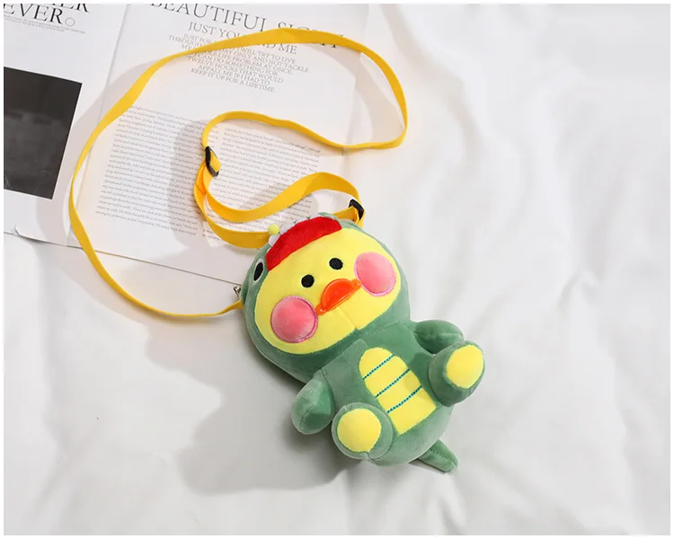Горячие корейские милые махровые носки для разделывания свиньи, утки, сумка через плечо, маленькая, с проектом динозавра из мультфильма, сумка Детская забавная игрушка для детей сумка-клатч в подарок
