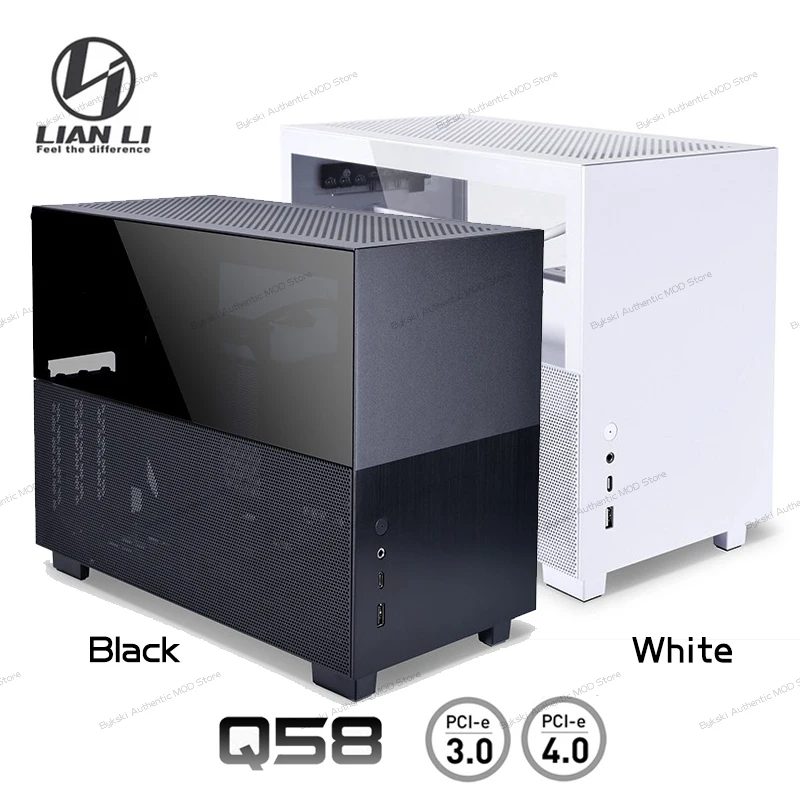 Чехол Lian Li Q58 Mini ITX алюминиевое шасси с поддержкой SFX/SFX-L/ATX PSU подсветкой/4 0 ПК