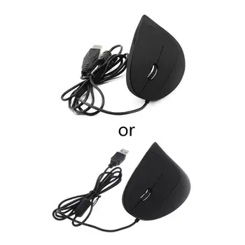 

Wired Left Hand Vertical Mouse Ergonomic Gaming Mouse 800 1200 1600 DPI USB Optical Wrist Healthy Mice Mause For PC Computer