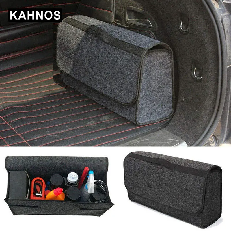 

Car Organizer Bag Car Trunk Organizer Car Seat Organizer Woolen Felt Stowing Tidying Large Container Waterproof Storage Bag